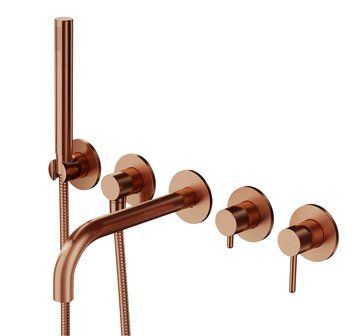 Змішувач для ванни Omnires Y на 5 отворів brushed copper (Y1237/1CPB) Y1237/1CPB фото