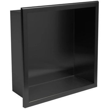 Вбудована полиця REA 30X30 BLACK MATT з обідком REA-05603 фото