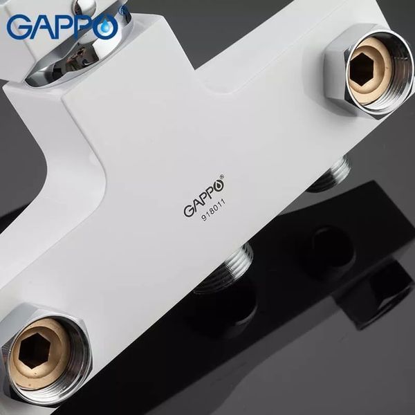 Змішувач для ванни GAPPO G2207-7, білий/хром G2207-7 фото