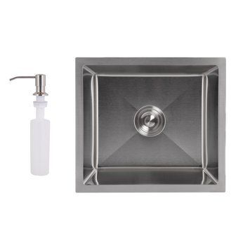 Мийка для кухні інтегрована під стільницю Lidz Handmade H4843 Brushed Steel 3,0/1,0 мм LDH4843BRU49441 LDH4843BRU49441 фото