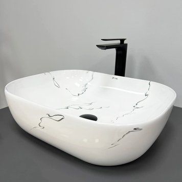 Умивальник (раковина) VBI BERGAMO MARMO GLOSSY накладний VBI-012501 фото