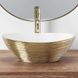 Умивальник (раковина) REA SOFIA BRUSHED GOLD WHITE накладний * REA-U3697 фото 2