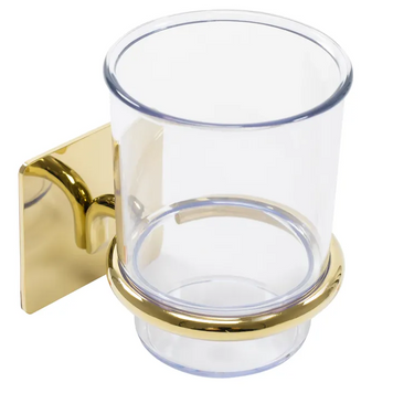 Склянка для зубних щіток REA 322189 GOLD золота * REA-77063 фото