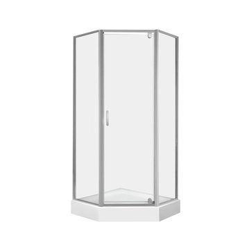 Набір Qtap душова кабіна Leo CRM10995-AC6 Clear 2020x900x900 мм + піддон Diamond 309912 90x90x12 см з сифоном LEOCRM10995AC6SET фото