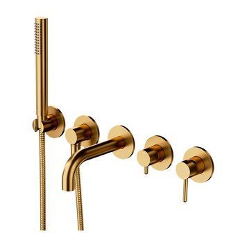 Змішувач для ванни Omnires Y на 5 отворів brushed gold (Y1237/1SGLB) Y1237/1SGLB фото