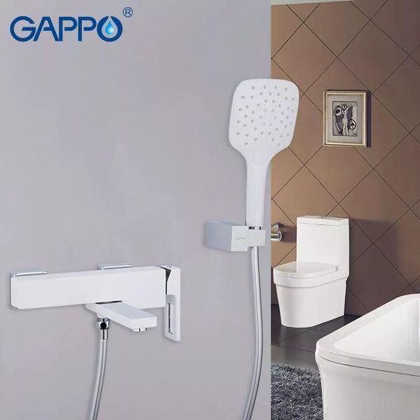 Змішувач для ванни GAPPO G3217-8, білий/хром G3217-8 фото