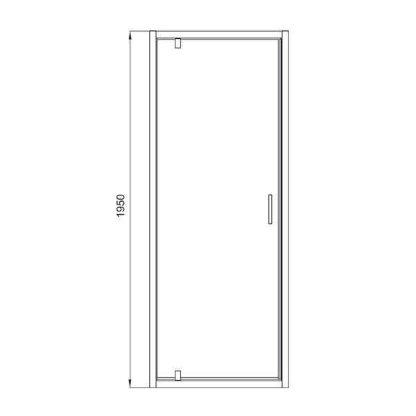 Душові двері відкривні, одноелементні Line Pro 800 мм, chrome, скло 6мм clear 7eab3216-5ec2-11ef-bb6b-a0423f42a789 фото