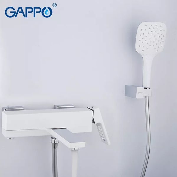 Змішувач для ванни GAPPO G3217-8, білий/хром G3217-8 фото