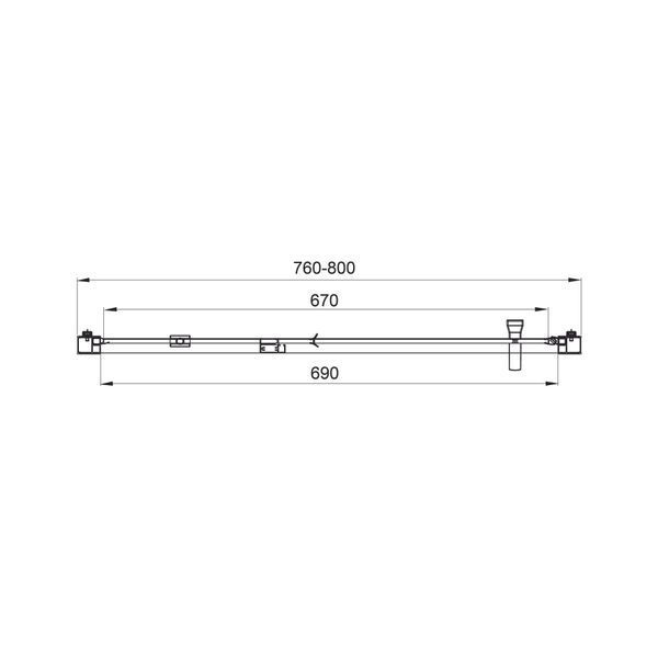 Душові двері відкривні, одноелементні Line Pro 800 мм, chrome, скло 6мм clear 7eab3216-5ec2-11ef-bb6b-a0423f42a789 фото