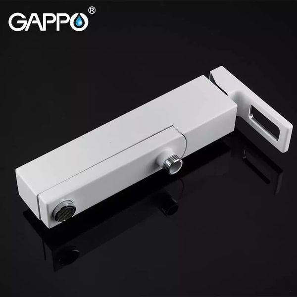 Змішувач для ванни GAPPO G3217-8, білий/хром G3217-8 фото
