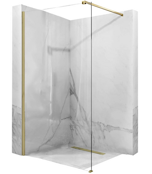 Душова стінка REA AERO 120 BRUSHED GOLD REA-K4702 фото