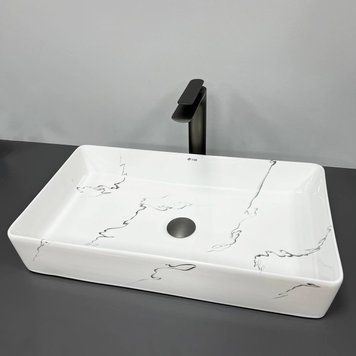 Умивальник (раковина) VBI TRIEST MARMO GLOSSY накладний VBI-012704 фото