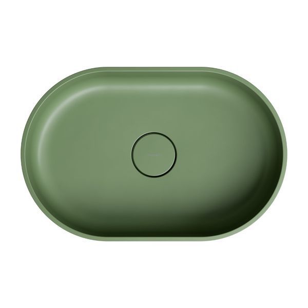 умивальник Omnires Ovo 55x36 olive (OVOUNOL) OVOUNOL фото