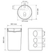 Умивальник (раковина) VBI BOLONIA M BLACK MARBLE підлоговий VBI-019026 фото 4