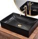 Умивальник (раковина) REA INGA BLACK MARBLE MATT накладний * REA-U8006 фото 5