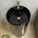Умивальник (раковина) VBI BOLONIA M BLACK MARBLE підлоговий VBI-019026 фото 3