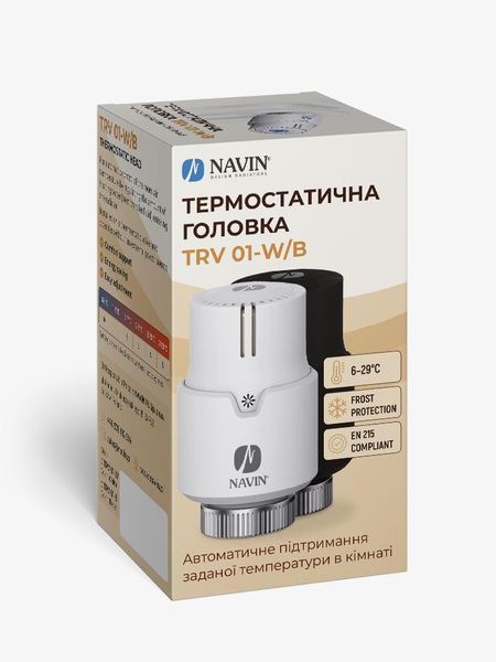 Термостатична головка NAVIN TRV 01-W для радіатора, біла 24-177071-0100 фото