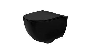 Підвісний унітаз REA CARLO MINI RIMLESS FLAT BLACK MATT чорний REA-C8489 фото