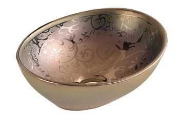 Умивальник (раковина) MEXEN ELZA GOLD PATTERN із візерунком накладної MEX-21014053 фото