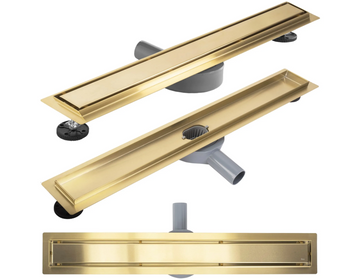 Трап для душу REA NEOX 80 PRO BRUSHED GOLD 2в1 матове золото REA-G2703 фото
