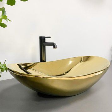 Умивальник (раковина) VBI TURIN GOLD GLOSSY накладний VBI-011509 фото