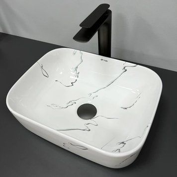 Умивальник (раковина) VBI PALERMO S MARMO GLOSSY накладний VBI-012305 фото