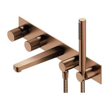 Змішувач для ванни та душу Omnires Contour на 5 отворів, прихованого монтажу, brushed copper (CT8037/1CPB) CT8037/1CPB фото