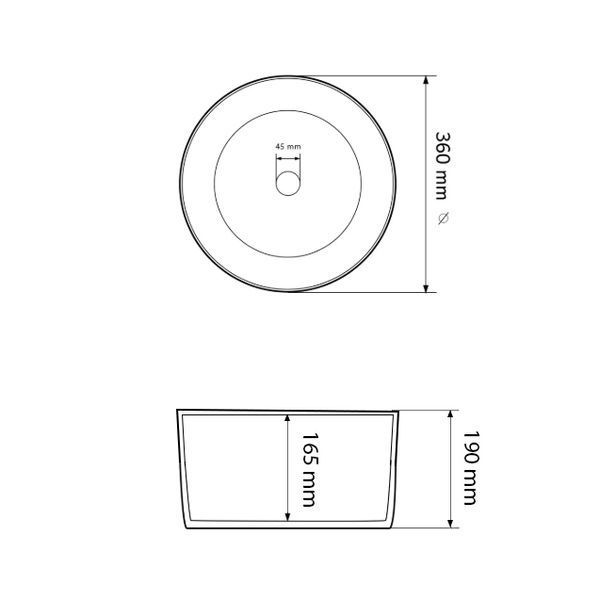 Умивальник (раковина) VBI FARINI WHITE накладний VBI-016605 фото