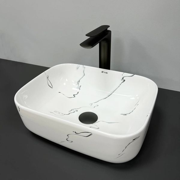 Умивальник (раковина) VBI PALERMO S MARMO GLOSSY накладний VBI-012305 фото