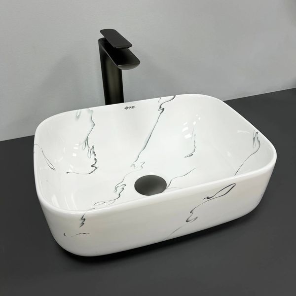 Умивальник (раковина) VBI PALERMO S MARMO GLOSSY накладний VBI-012305 фото