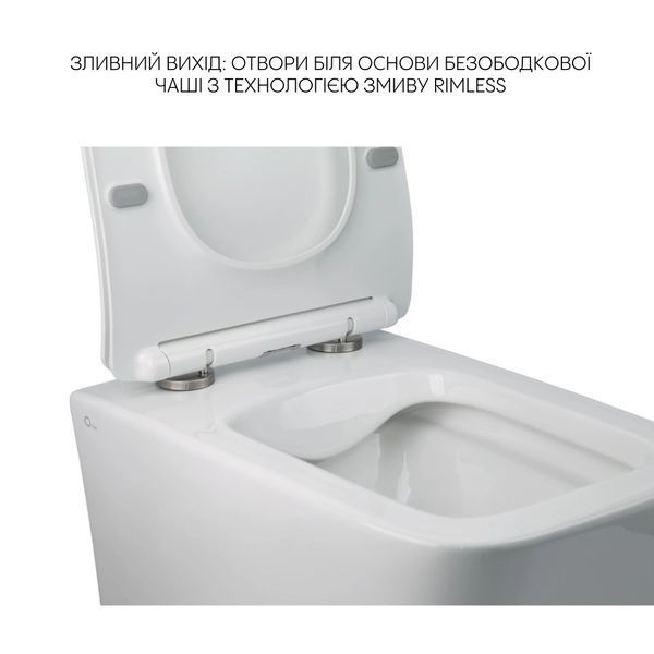 Комплект Qtap Crow 2 в 1: унітаз підвісний Rimless + біде підвісне QT05335170W47434 фото