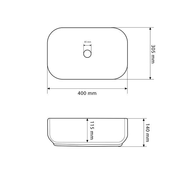 Умивальник (раковина) VBI PALERMO S MARMO GLOSSY накладний VBI-012305 фото