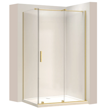 Душова кабіна REA MONTANA 130х90 BRASHED GOLD KPL-K2517 фото