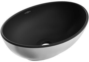 Умивальник (раковина) MEXEN ELZA SILVER BLACK MATT накладний MEX-21014024 фото