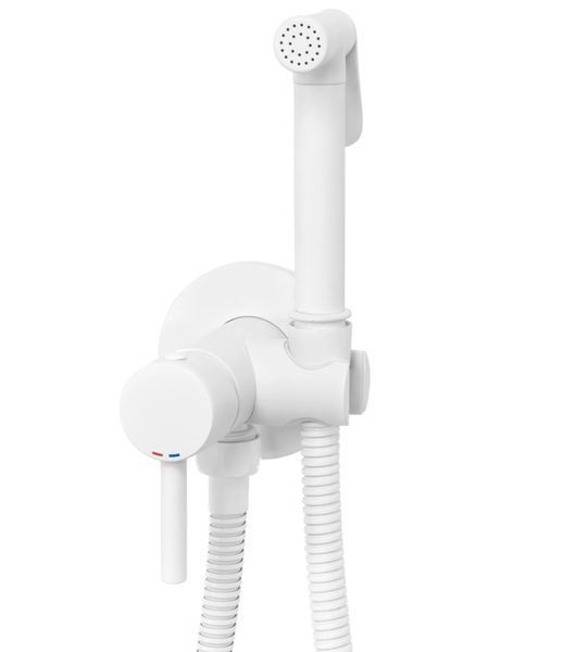 Набір душу гігієнічного REA LOOP WHITE MATT білий матовий REA-B0255 фото