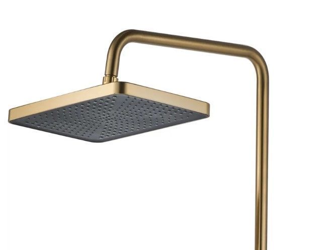 Душовий гарнітур REA HELIX BRUSHED GOLD матове золото з виливом REA-P6621 фото