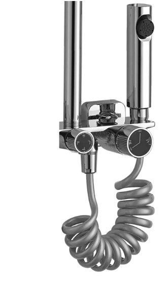 Душовий гарнітур REA HELIX CHROME хром з виливом REA-P6620 фото