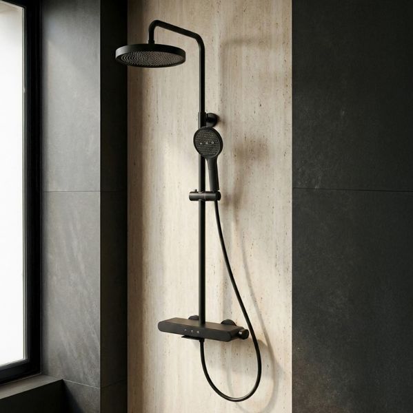 душова система для ванни та душу Rea Farel black matt (REA-P0354) REA-P0354 фото