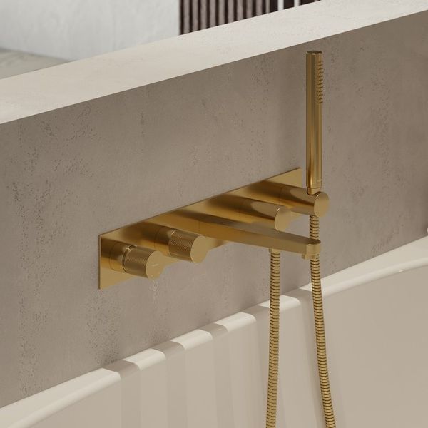 Змішувач для ванни Omnires Contour прихованого монтажу, brushed gold (CT8037/1glb) CT8037/1GLB фото