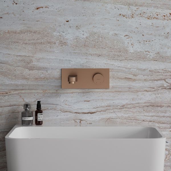Змішувач для умивальника Omnires Contour прихованого монтажу, brushed copper (CT8015CPB) CT8015CPB фото