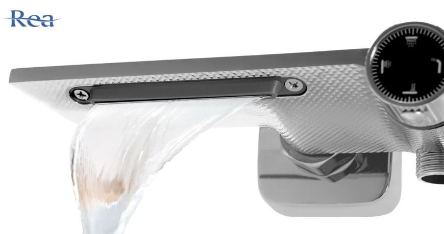 Душовий гарнітур REA HELIX CHROME хром з виливом REA-P6620 фото