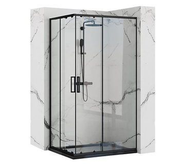 Душова кабіна REA PUNTO 80х100 BLACK REA-K4806 фото