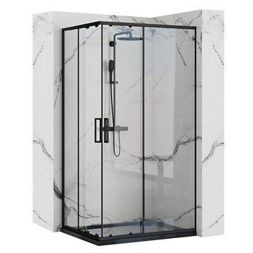 Душова кабіна REA PUNTO 80х100 BLACK REA-K4806 фото