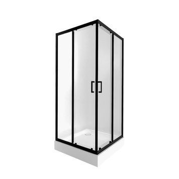 Набір Qtap душова кабіна Taurus BLA1099SC6 Clear 2020x900x900 мм + піддон Tern 309912C 90x90x12 см з сифоном TAUBLA1099SC6SET фото