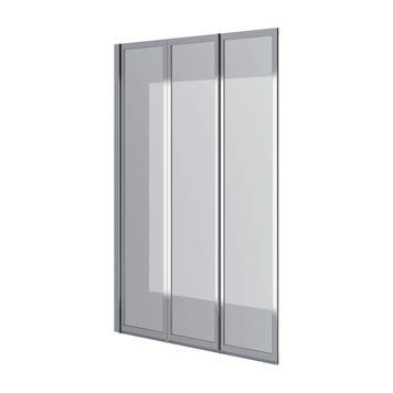 Шторка на ванну трьохелементна Style 1000х1500мм (left) chrome, скло 4мм clear 98c10f7f-8ae4-11ef-bb6c-a0423f42a789 фото
