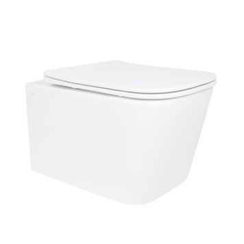 Унітаз підвісний Qtap Crow Ultra Quiet безобідковий з сідінням Soft-close QT05335170W QT05335172W фото