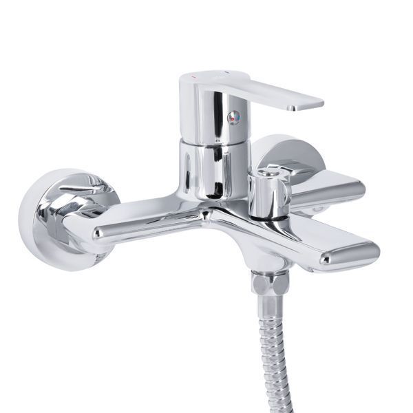 Змішувач для ванни Qtap Taurus (з душовим гарнітуром) QTTAU259CRM45661 Chrome QTTAU259CRM45661 фото