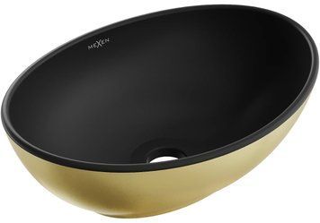 Умивальник (раковина) MEXEN ELZA GOLD BLACK MATT накладний MEX-21014026 фото