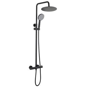 душова система для душу з термостатом Rea Lungo black (REA-P6733) REA-P6733 фото