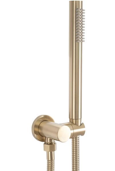 Душова система REA LUNGO BRUSHED GOLD з термостатом + BOX прихованого монтажу REA-P8551 фото